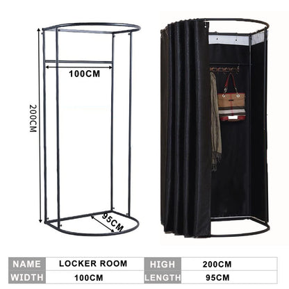 LXSEHN Changing room Freestanding, U-shaped Mobile divider with floor stand Portable privacy screen, shades dressing area Eyelet iron holder, for office shopping mall