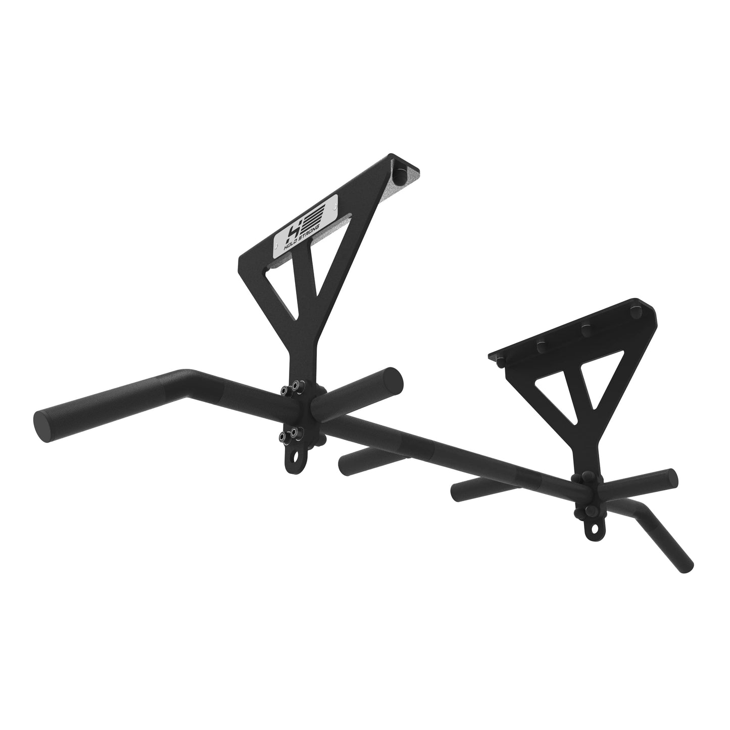 HOLD STRONG Fitness Pull-Up Bar for Ceiling Mount, HS-K-D6, Black, Studio Approved, 6 Non-Slip Grips, Pull Up Exercises & more, incl. E-Book & Mounting Material