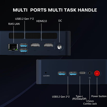 BOSGAME B100 Mini PC, Intel 12th Alder Lake-N100 (up to 3.4GHz) desktop computer, 16GB DDR4 RAM 512GB SSD, mini computer supports 4K triple display/USB3.2/WiFi 5/BT4.2/2500Mbps Ethernet.