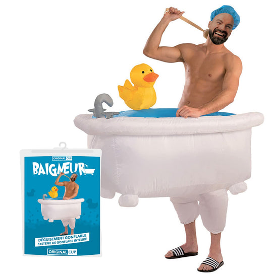 AirSuit® Inflatable Costume Bathtub | Unique Inflated Costume | Premium Quality | Adult Size 160 to 190cm | Polyester | Comfortable to Wear | Durable | With Inflation System | OriginalCup®