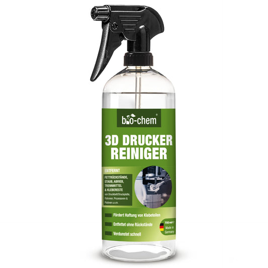 3D printer cleaner 750 ml spray for all 3D printers, PC parts, and other electrical devices I Environmentally friendly 3D print bed cleaner with high solvency I Odorless and non-hazardous
