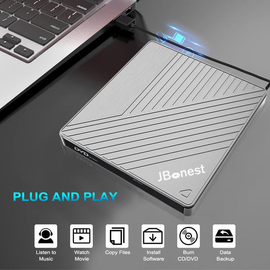 External CD DVD drive USB 3.0 Type-C, External with SD/TF card reader Portable RW burner, Fast data transfer for laptop, desktop, MacBook, Win11/10/8/7/XP, Linux, Mac OS, Vista