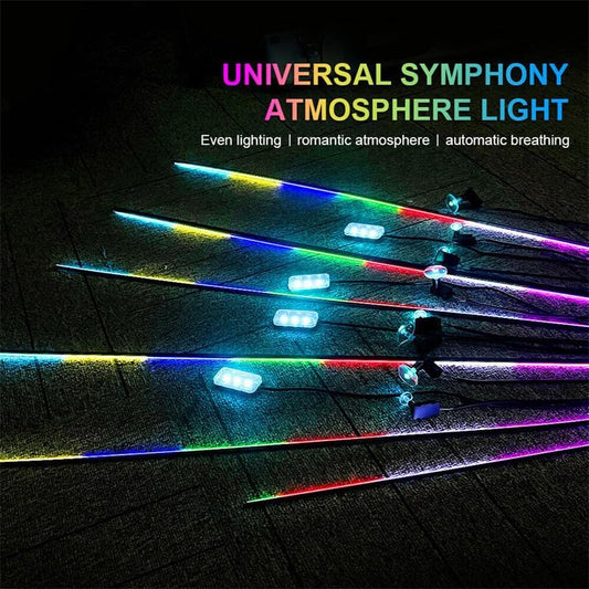 LED interior car lighting, 18 in 1 car interior lighting, LED car fiber optic strips, LED car ambient lighting, APP neon lighting for cars, RGB interior car lighting with music sync rhythm.