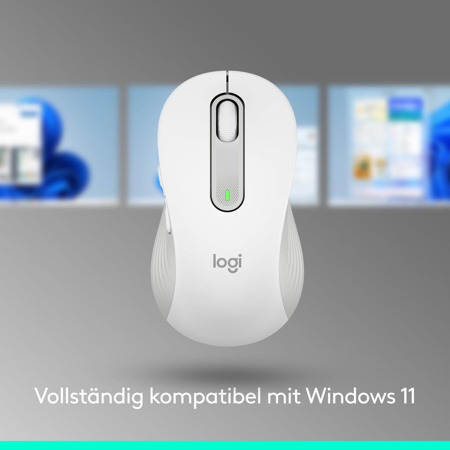 Logitech Signature M650 wireless mouse - for small to medium hands, 2-year battery life, quiet clicks, customizable side buttons, Bluetooth, multi-device compatibility - White