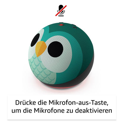 Echo Dot Kids (Latest Generation) | Smarter Wi-Fi and Bluetooth speaker with Alexa | 1 year of Amazon Kids+ content included | Dragon design