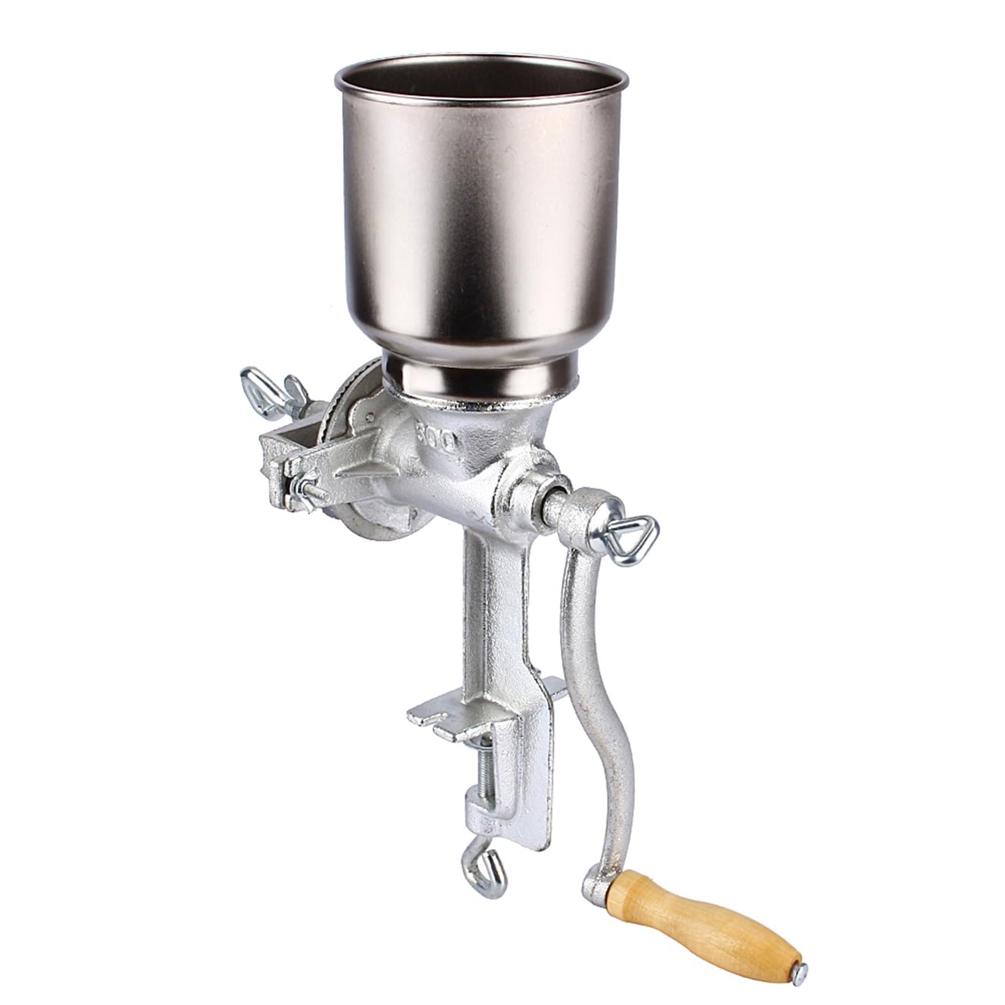 Ejoyous manual grain mill, manual coffee grinder corn mill, adjustable grain mill machine with large hopper for wheat beans rice coconut peppercorns nuts grain mill