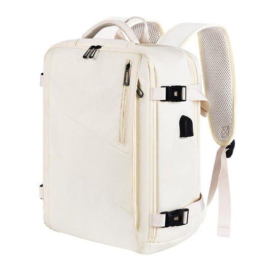 Leyrica Travel Backpack Carry-On 40x20x25 for Ryanair/Wizzair Waterproof Outdoor Daypack School Bag Sports Backpack Laptop Backpack Hiking Backpack (Beige)