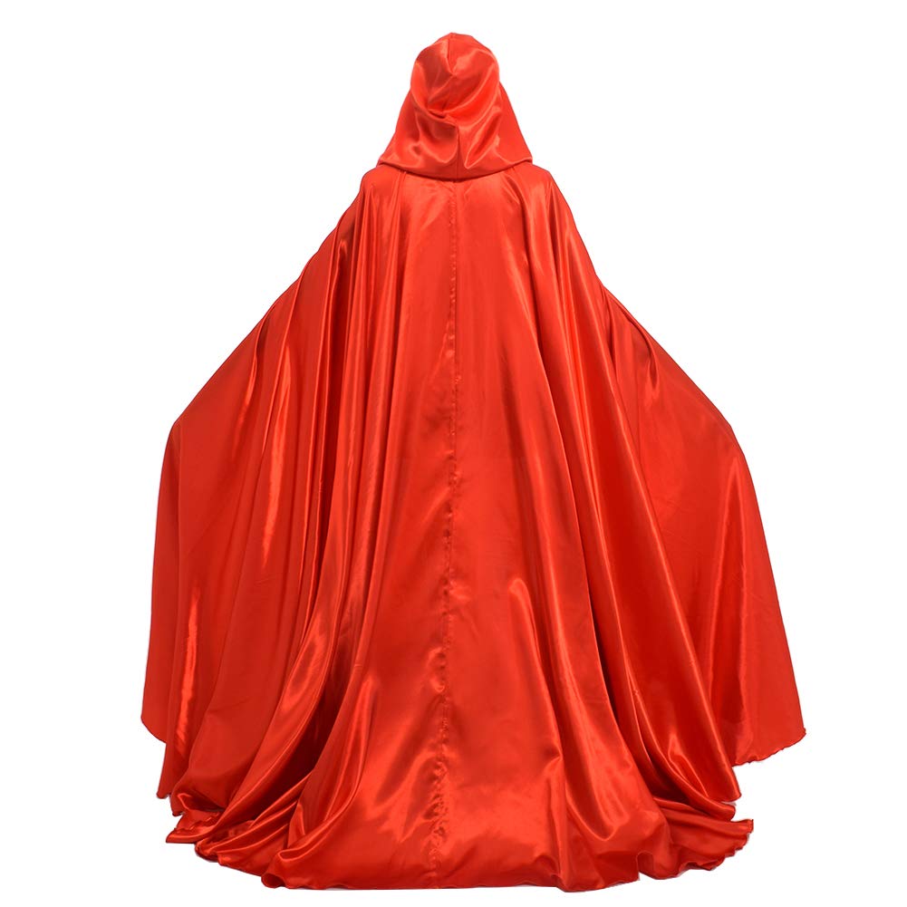 GRACEART women's cape hooded medieval cloak long Halloween costume for wedding bride evening dress bridal gown