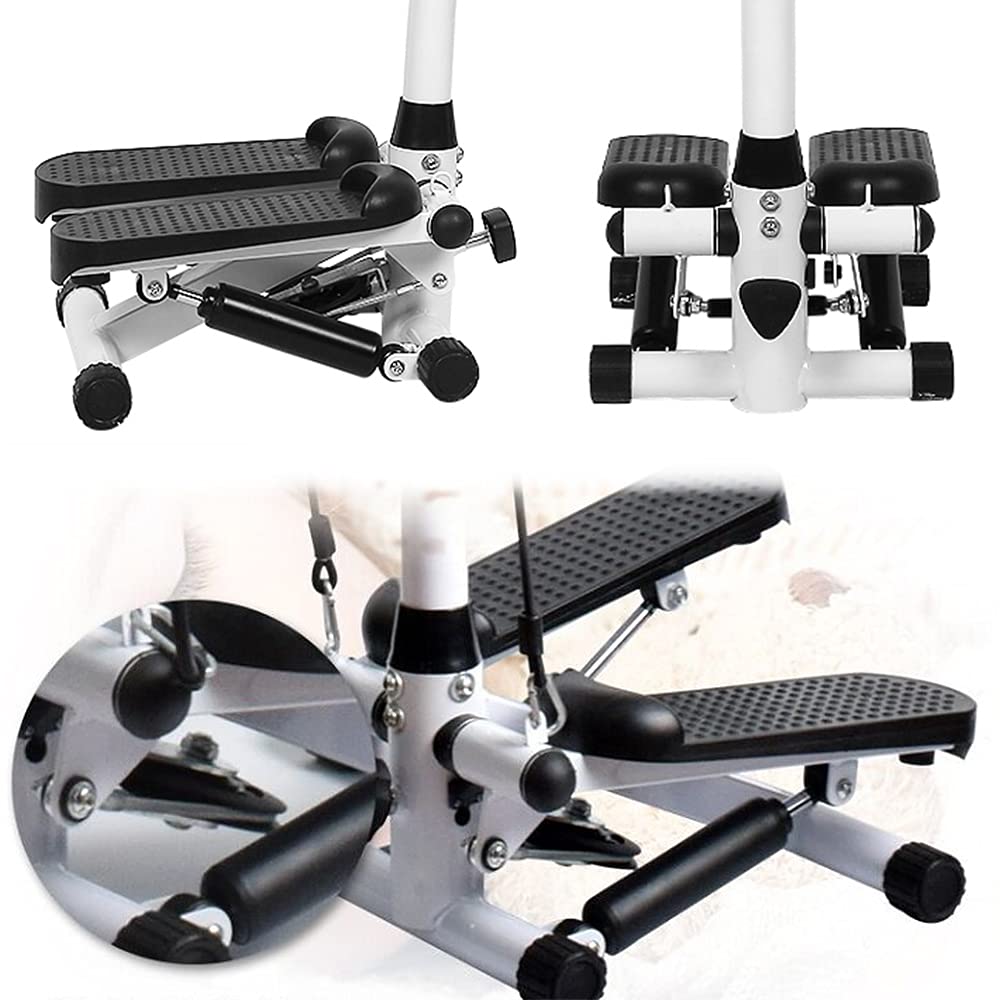 Stepper with handle and LCD monitor, twist stepper for aerobic and fitness, height-adjustable stepper for home.