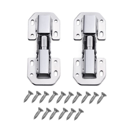 Qrity 8x Spring Opening Angle 90° Butt Hinge for Kitchen Cabinet Doors, No Slot Required, Suitable for Door Panel Thickness 4-22mm.