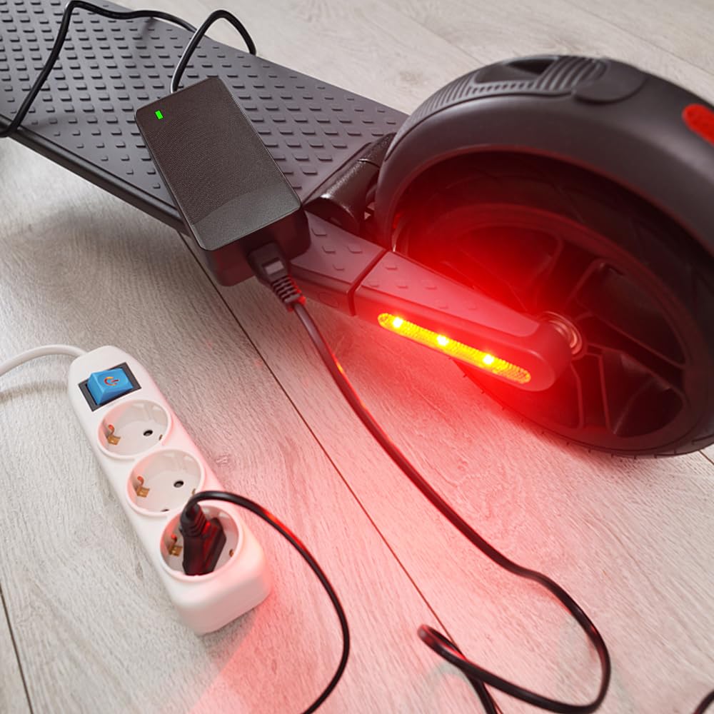 CJBIN Chargers for Scooter, 42V 2A Hoverboard Charging Cable, e Scooter Charging Cable, Hoverboard Charger with 4 Interface Ports, Power Supply Bike Charger for e Scooter Xiaomi M365 Electric Scooter
