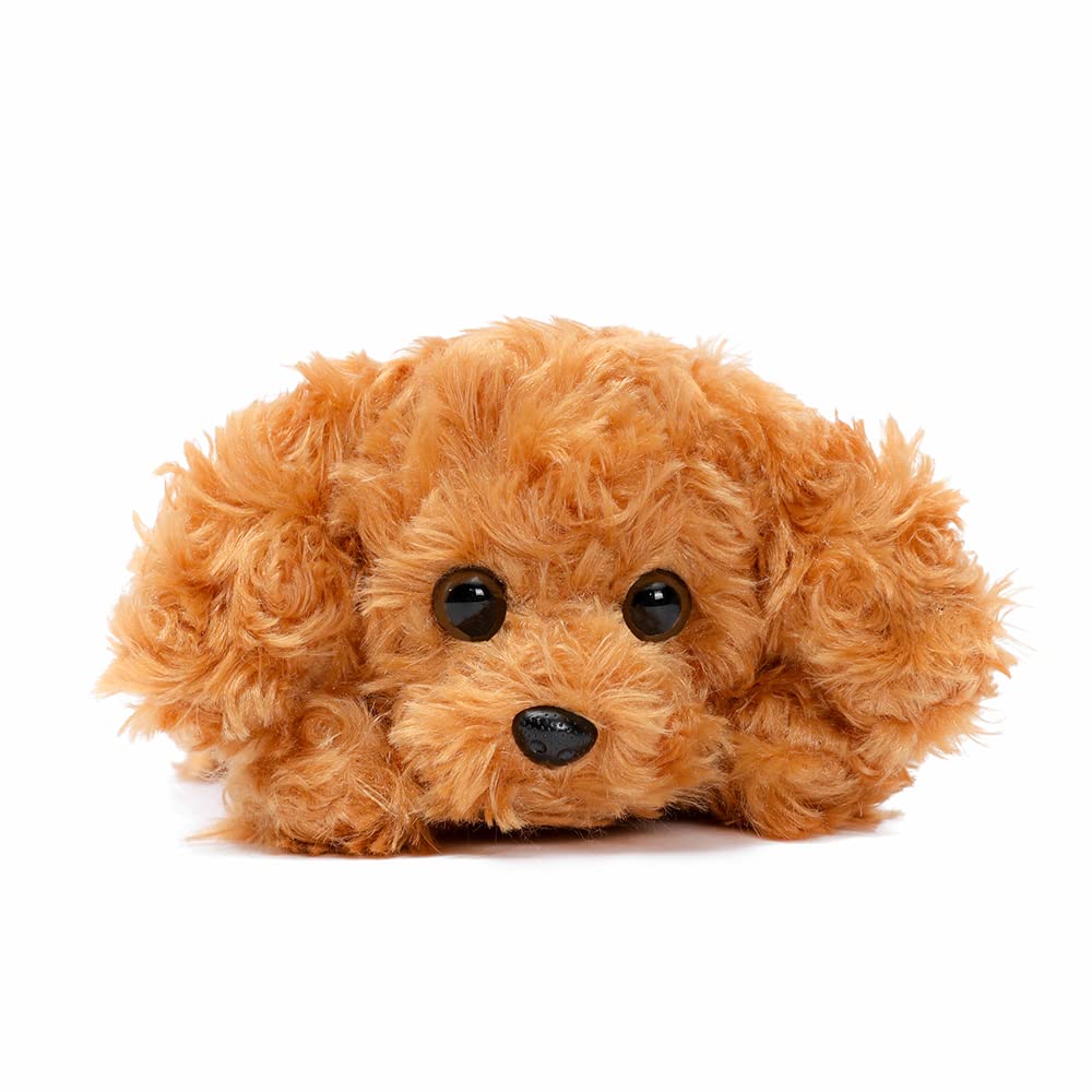 MorisMos XXL dog plush toy with 4 babies in the belly, large dog stuffed animal cuddly toy, giant dog pillow toy gift