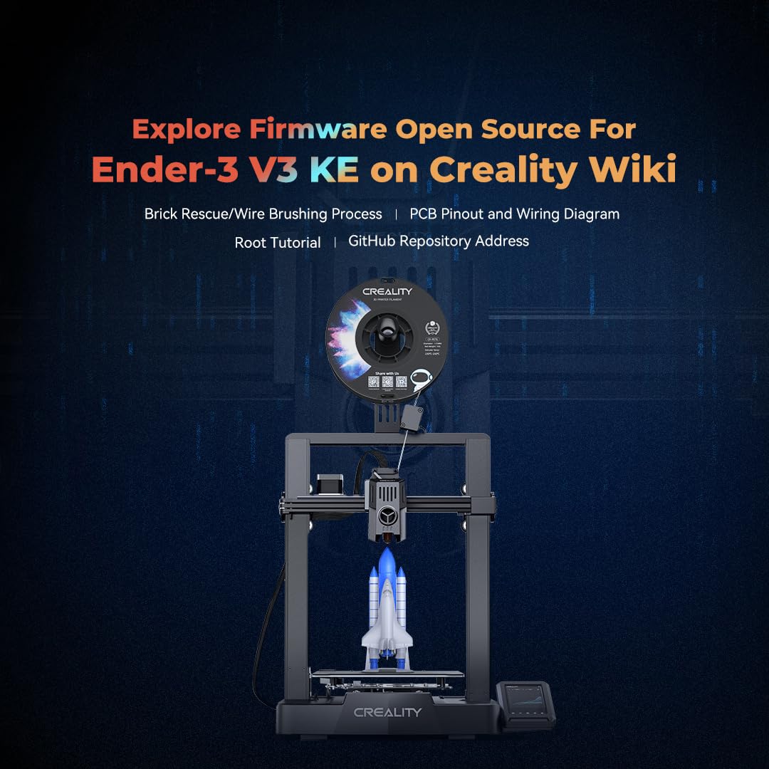 Creality Ender-3 V3 3D Printer, 500mm/s faster printing speed FDM printer with Auto-leveling, 3D Printer with Sprite Direct Extruder, Print size 220x220x240mm.