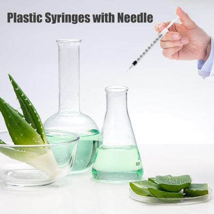 40 piece 1ml plastic tube syringes, multipurpose measuring tools, liquid measuring syringe with graduations, individually packed, for printing ink, liquid separation, dosage, pet.