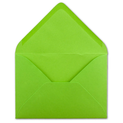 400x B6-17.5 x 12.5 cm envelopes - Light green - Gummed with pointed flap - 120 gsm - For wedding, greeting cards, invitations
