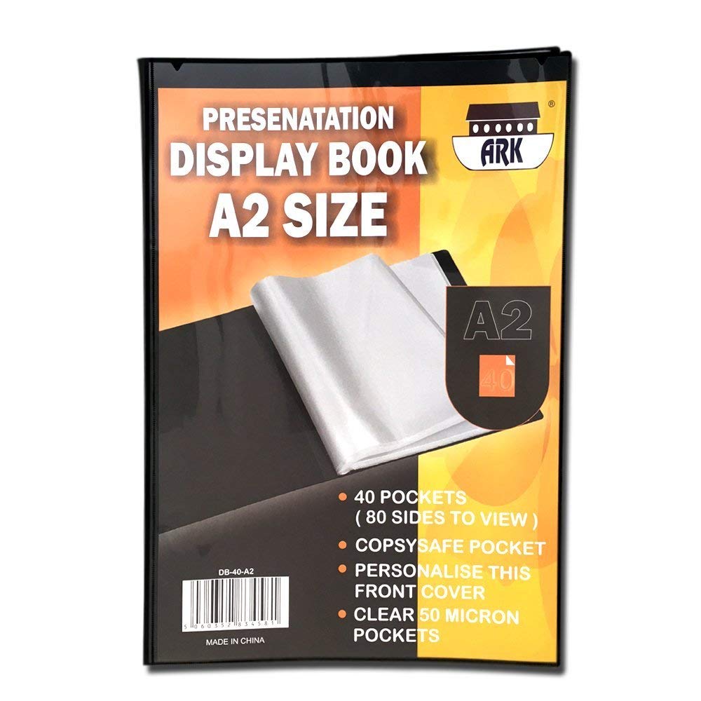 Ark presentation folder, A2, 40 compartments, A2, Black
