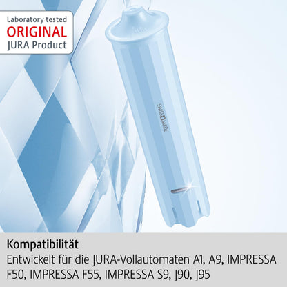 JURA original - CLARIS Blue+ Filter Cartridge with added hygiene - TÜV-certified hygiene - 3-pack - 24231
