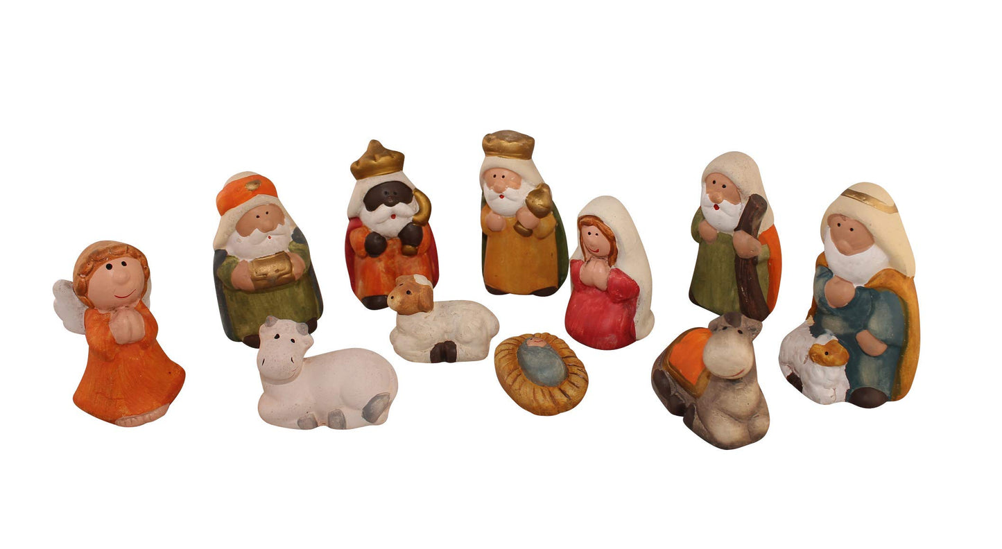 ARTECSIS 11-piece nativity set / 7.5cm size / Christmas crib / Ceramic Christmas figures / Ceramic figures for nativity scene from the Christmas story