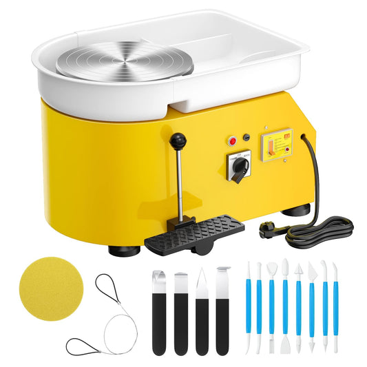 VAYOTOY Electric Pottery Wheel Machine 25CM 350W Ceramic Clay Machine Professional Pottery Wheel Molding Machine with Pottery Tools for Adults, Pottery Beginners, Pottery Studio