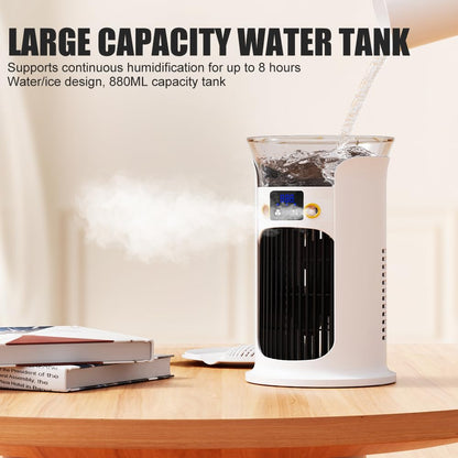 Mobile air conditioner, mini air cooler, small air conditioner, portable air conditioner, no exhaust hose air conditioner, quiet portable air conditioner (green)