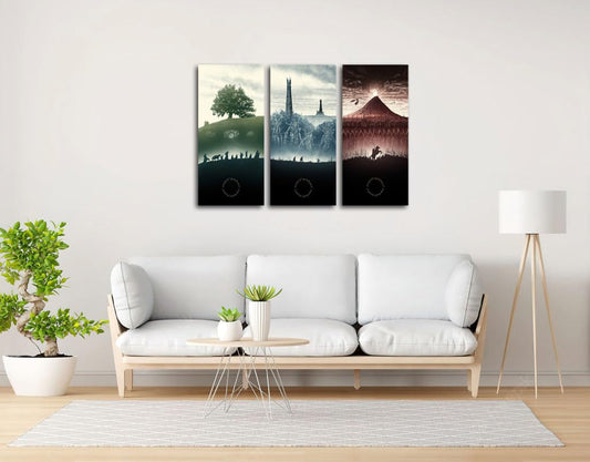 Mural - Lord of the Rings picture, 97 x 62 cm, wood print - XXL format - art print, 26111
