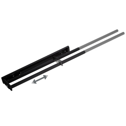 SOTECH aluminum towel holder TED 2-armed black matte (450-730 mm, extendable, rotatable) Telescopic extension suitable for bathroom or kitchen