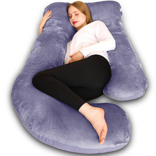 Chilling Home Pregnancy Pillow J Shape, Side Sleeper Pillow with Cover J Pillow Nursing Pillow large Support Pillow, Pillow for Women and Side Sleepers