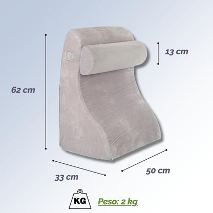 Relivy - Reading Pillow with Memory Foam | Ergonomic Back & Wedge Pillow for Bed, Sofa & Couch | Orthopedic Support Pillow for Back Pain & Tension