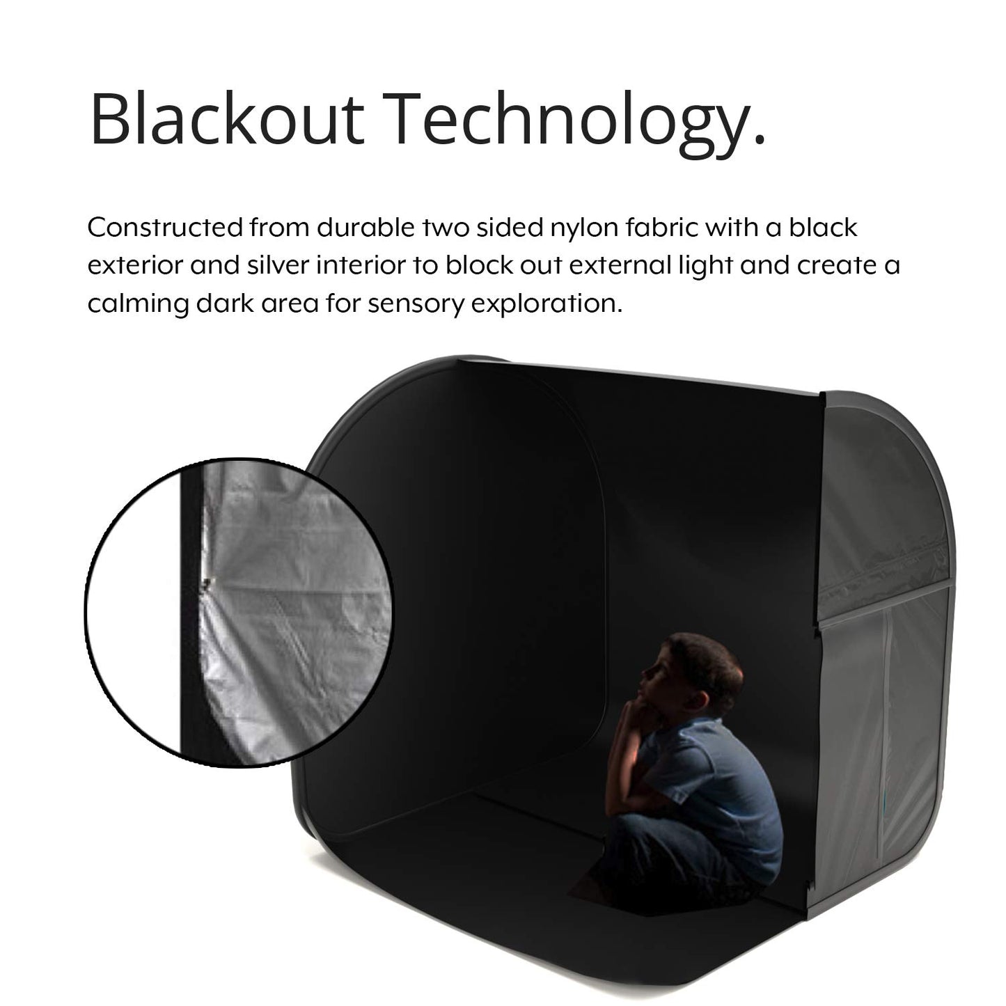 RH Trading 1 x Premium Pop-up Blackout Sensory Den Tent for Autism, ASD & ADHD with Travel Carrying Bag