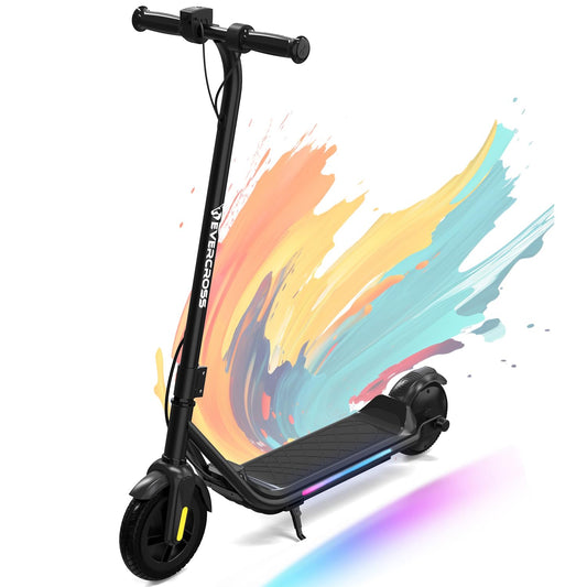 EVERCROSS E6 Electric Scooter for Kids, 7" Lightweight E-Scooter for 6-12 years old, Electric scooter with a range of up to 15 km and 7 colored lights, 3 speed modes (8, 12, 16 km/h)