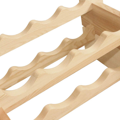 SogesHome wine rack, stackable, 6-tier storage for 60 bottles. Made of wood.