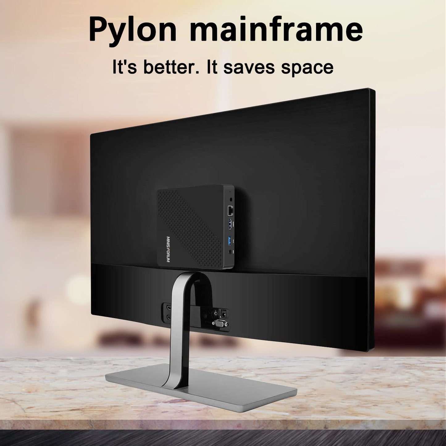 Mini-PC Intel Celeron N4020 (2.8 GHz), 4 GB DDR4/64 GB eMMC, Intel UHD Graphics 600, Fanless Mini Computer 4k@60Hz HDMI&VGA, USB3.0, Wi-Fi 2.4/5.8G, BT4.2