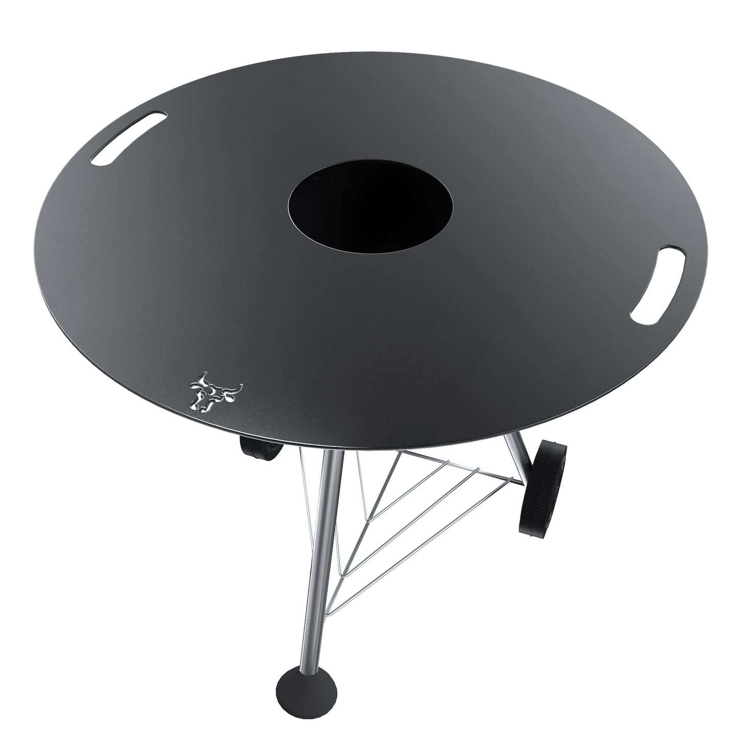tuning-art GR10 Grill Ring | Grill Plate | Fire Plate | Plancha | BBQ Plate suitable for Weber, Size: ø 80cm including handle