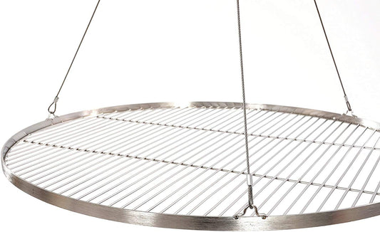 80 cm stainless steel grill grate for tripod swing grill BBQ grill. New with rope.