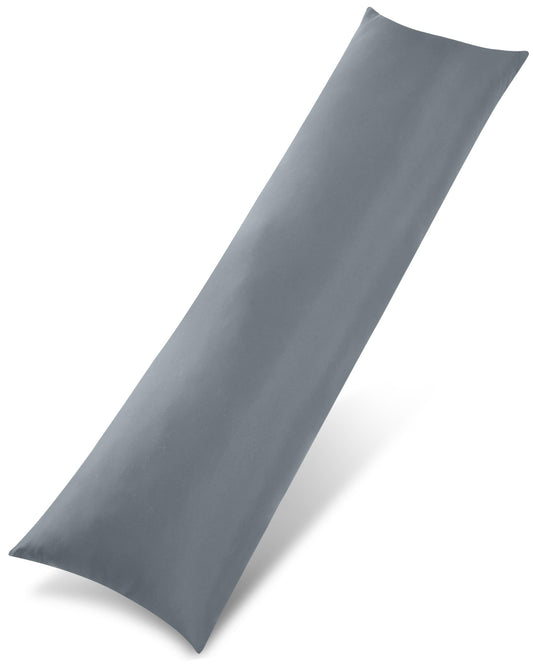 Utopia Bedding neck pillow, 50x135 cm body pillow, soft hollow fiber filling, long pregnancy pillow for maternity support and side sleepers (Grey)