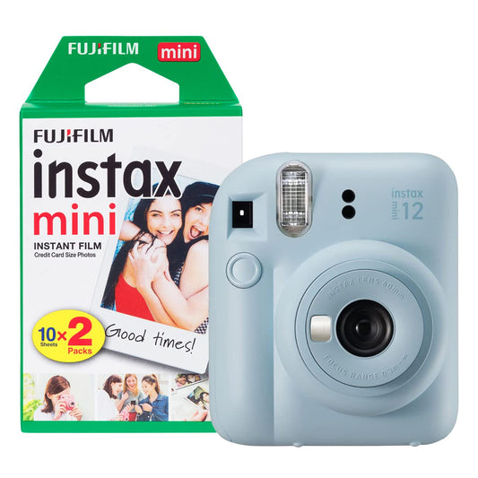 Fujifilm Instax Mini 12 Instant Camera with 20 shots, Pastel Blue