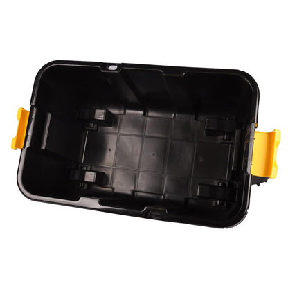 Tontarelli storage box with wheels, 50L storage bin shelf box with lid, stackable.
