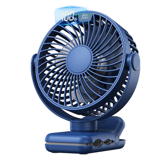 TOPK 5000mAh Clip Fan, Rechargeable Ultra Quiet Clamp Fan with 720° Rotation, Personal Portable Desk Fan for Office Home Lounge Outdoor