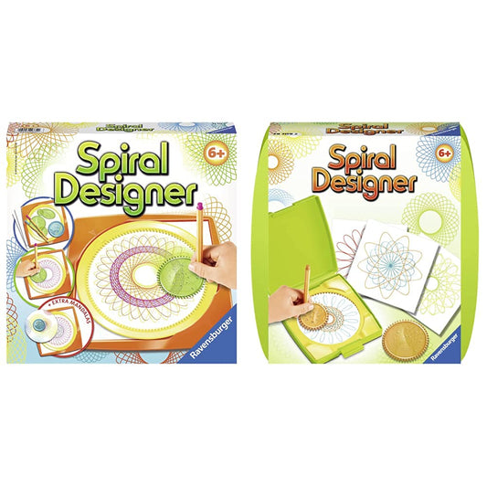 Ravensburger Spiral Designer, Drawing Learning for Kids aged 6 and up, Creative Drawing Set for colorful spiral pictures and mandalas & 29709 - Spiral Pictures on the go