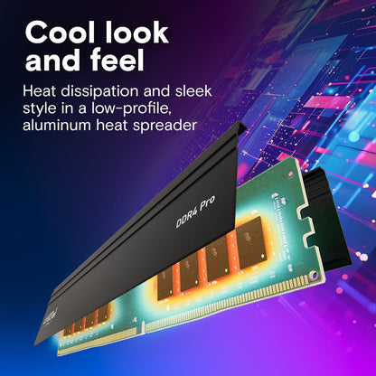 Crucial Pro DDR4 RAM 32GB Kit (2x16GB) 3200MHz, Intel XMP 2.0, PC Computer Memory - CP2K16G4DFRA32A