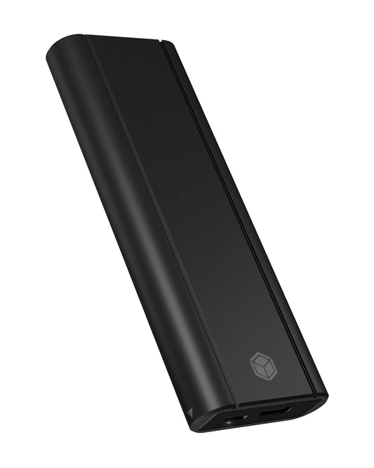 ICY BOX M.2 SSD/NVMe enclosure, USB 3.2 (10 Gbps), tool-free, cooling system, USB-C, USB-A, PCIe, M-Key, external, NVMe adapter, aluminum, black, IB-1807MT-C31.