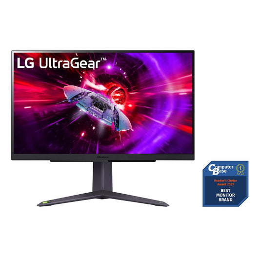 LG Electronics 27GS75QX-B.AEU UltraGear™ QHD Gaming IPS Monitor 27" (68.4 cm), 2560 x 1440, 16:9, 1ms GtG, 180 Hz, HDR10, 300 cd/m² brightness (typ.), NVIDIA G-Sync Compatible, AMD FreeSync - Black