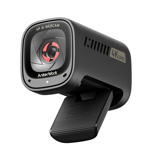 AnchorWork C310 Webcam, 4K Webcam, 12MP, 1080p@60FPS HDR, AI autofocus, AI framing, AI noise-canceling mics, privacy cover & adjustable FOV, for video chat & livestreams.