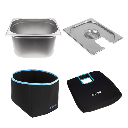 Allpax Sous Vide Insulation Kit GN 1/2: GN 1/2 container (200mm) with insulation + GN 1/2 lid with cutout including insulation.