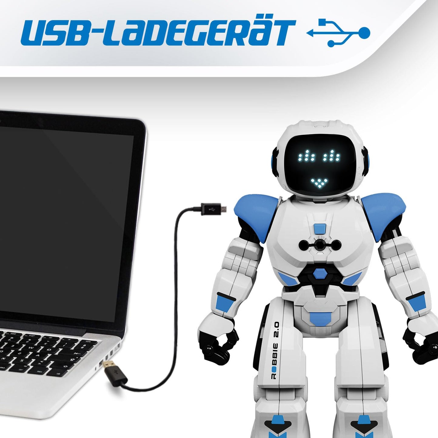 Xtrem Bots - Robbie | Robot for Kids 6+ | Programmable, remote-controlled robot with 50 moves | Toy for boys aged 5+ | Gift for 5-year-old boy