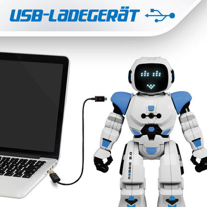 Xtrem Bots - Robbie | Robot for Kids 6+ | Programmable, remote-controlled robot with 50 moves | Toy for boys aged 5+ | Gift for 5-year-old boy