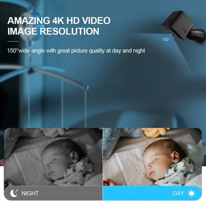 AOBOCAM Mini Camera, 1080P HD WiFi Indoor Surveillance Camera for Live Streaming on Mobile App, Night Vision Camera with Motion Detection/Long Battery Life/Cloud Storage (-3)