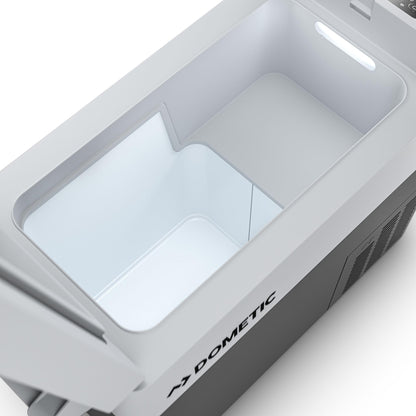 DOMETIC CFF 20 Compressor Cool Box - 21 liters - portable, energy-efficient, with LED interior lighting, digital temperature display, 12/24/230 V - for car, camping & outdoor.