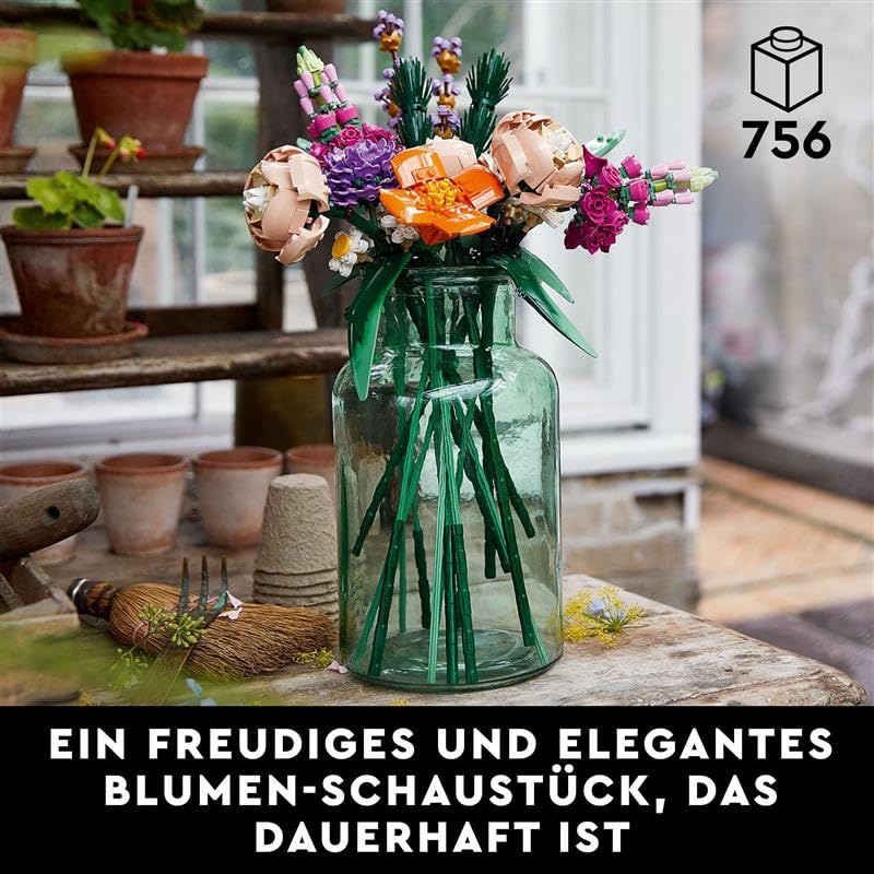 LEGO Botanicals Flower Bouquet - Artificial Flower Set for Adults - Room Decoration and Gift Idea for Women & Men - Home Accessories - Botanic Collection 10280