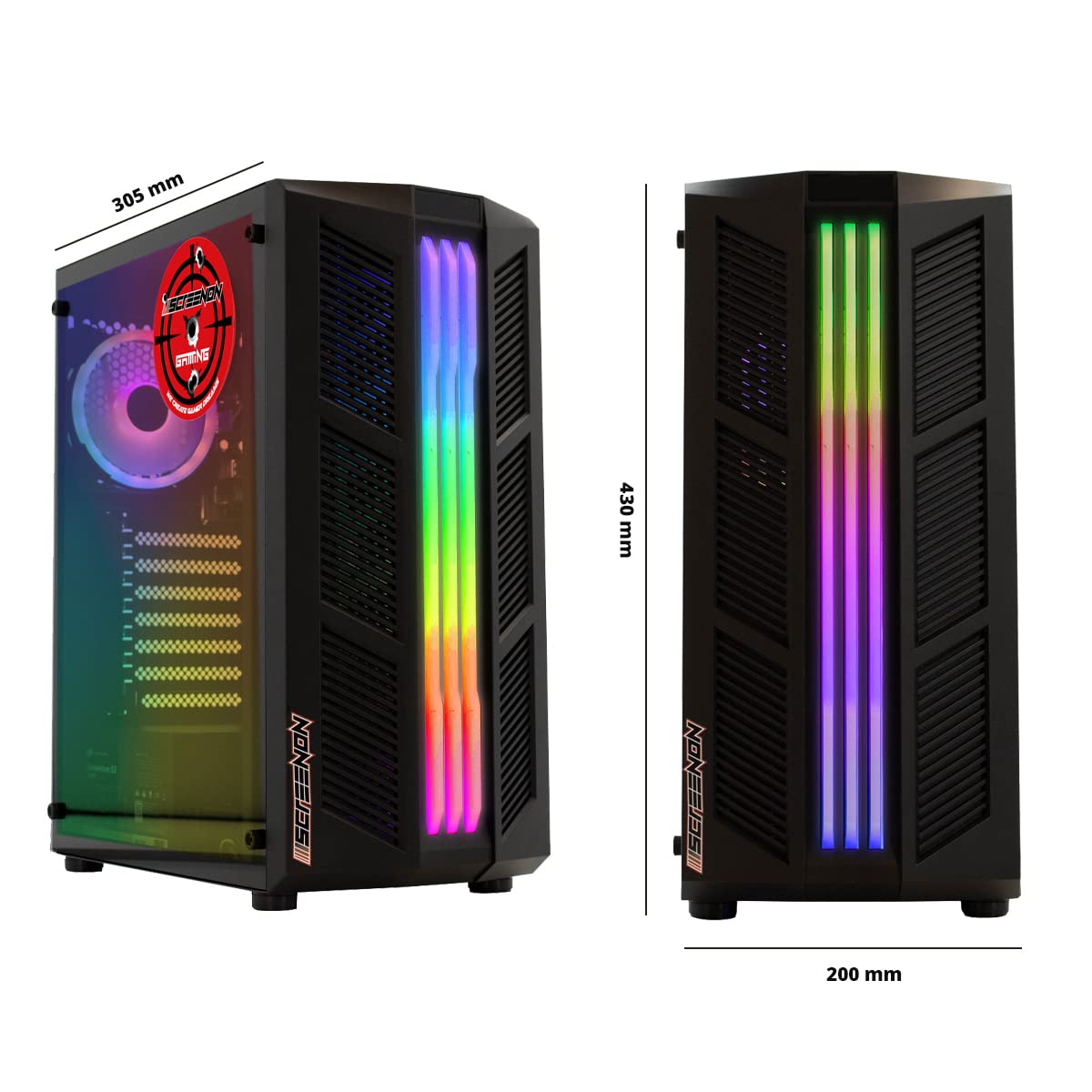 ScreenOn Gaming PC Ryzen 5 5600G • Radeon Vega 7 (2 GB) graphics card • 16 GB RAM DDR4 3200 MHz • 1000 GB SSD • Windows 11 Pro • WLAN 300 Mbit/s • Gaming PC computer with 3 years warranty!